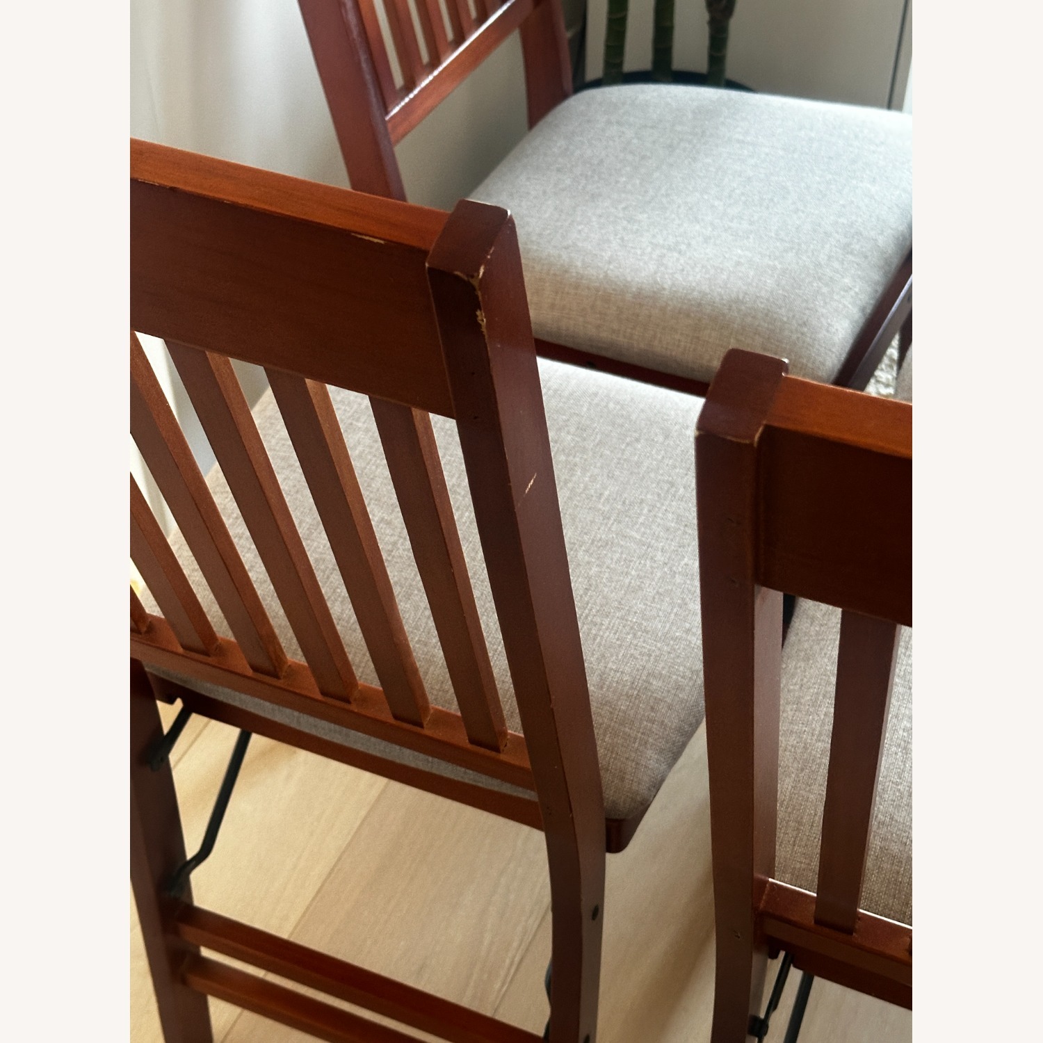 Light Brown Wood Dining Chairs - image-5