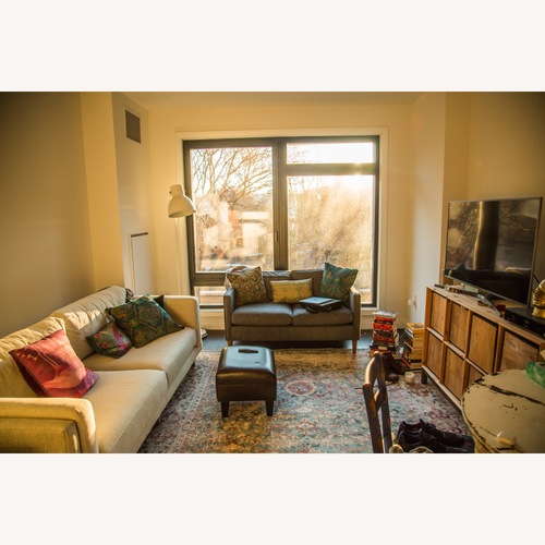 Used West Elm Hamilton Dark Gray Fabric 2 Seater Sofa for sale on AptDeco