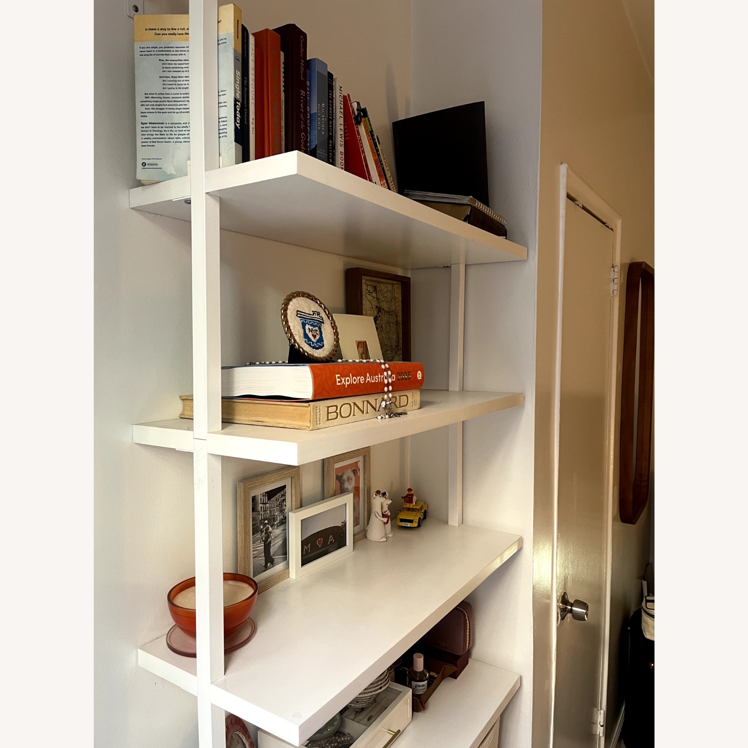 Nathan James White Wood Wall Shelf - image-5