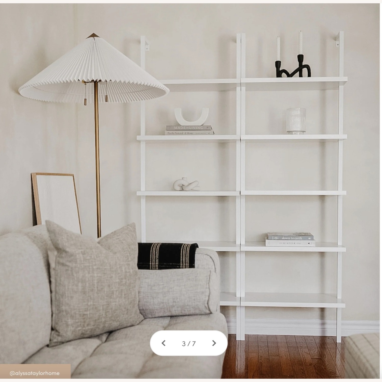 Nathan James White Wood Wall Shelf - image-2