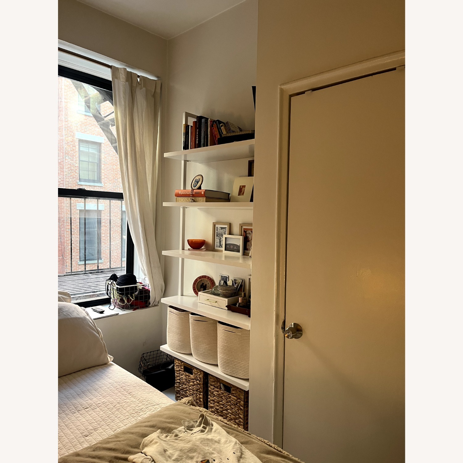 Nathan James White Wood Wall Shelf - image-4