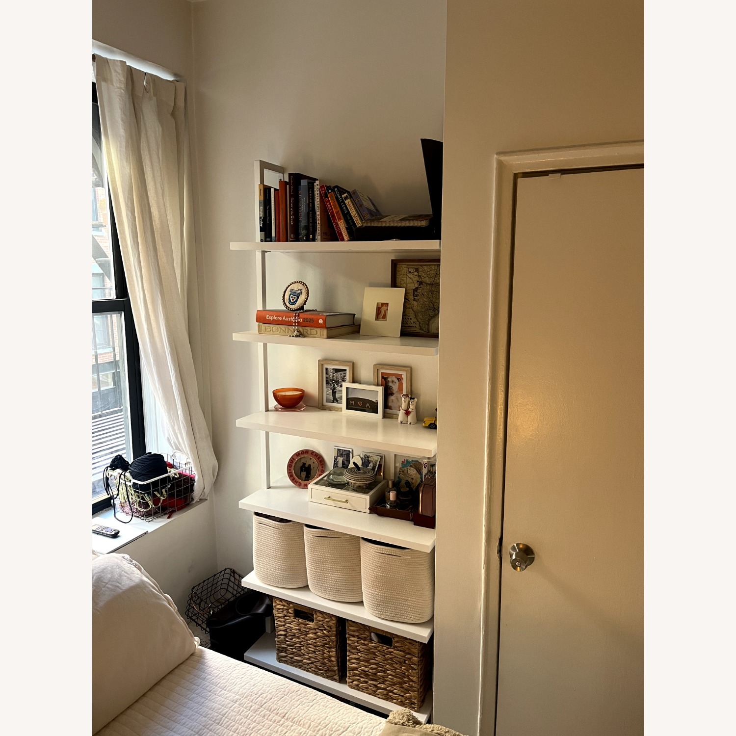 Nathan James White Wood Wall Shelf - image-6