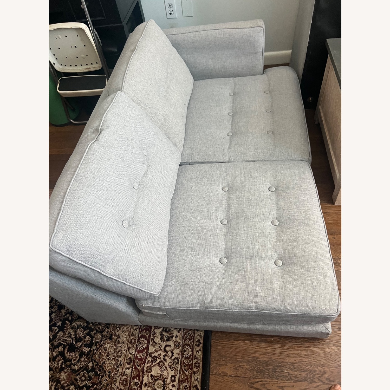 Light Grey Chaise Lounge - image-2