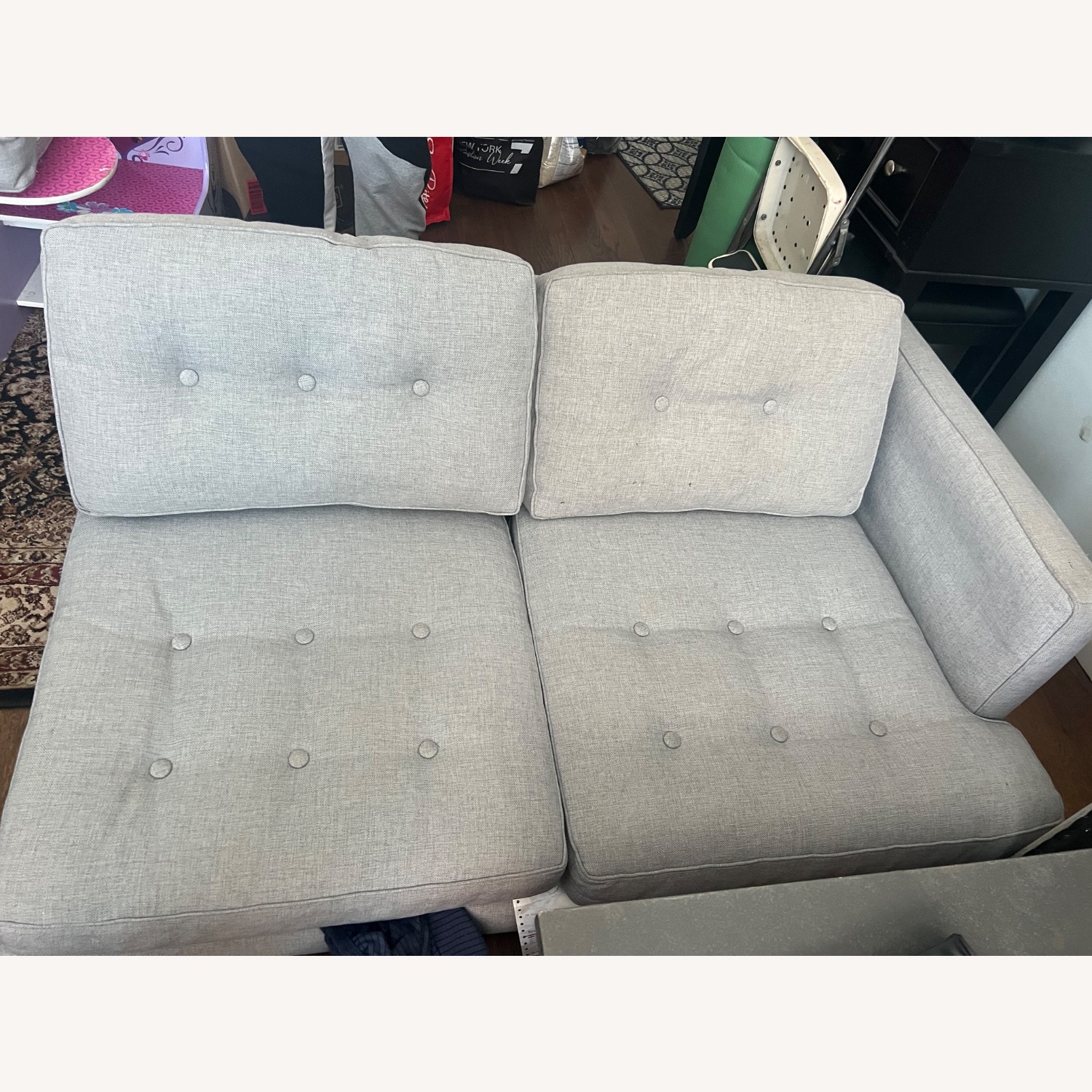 Light Grey Chaise Lounge - image-8