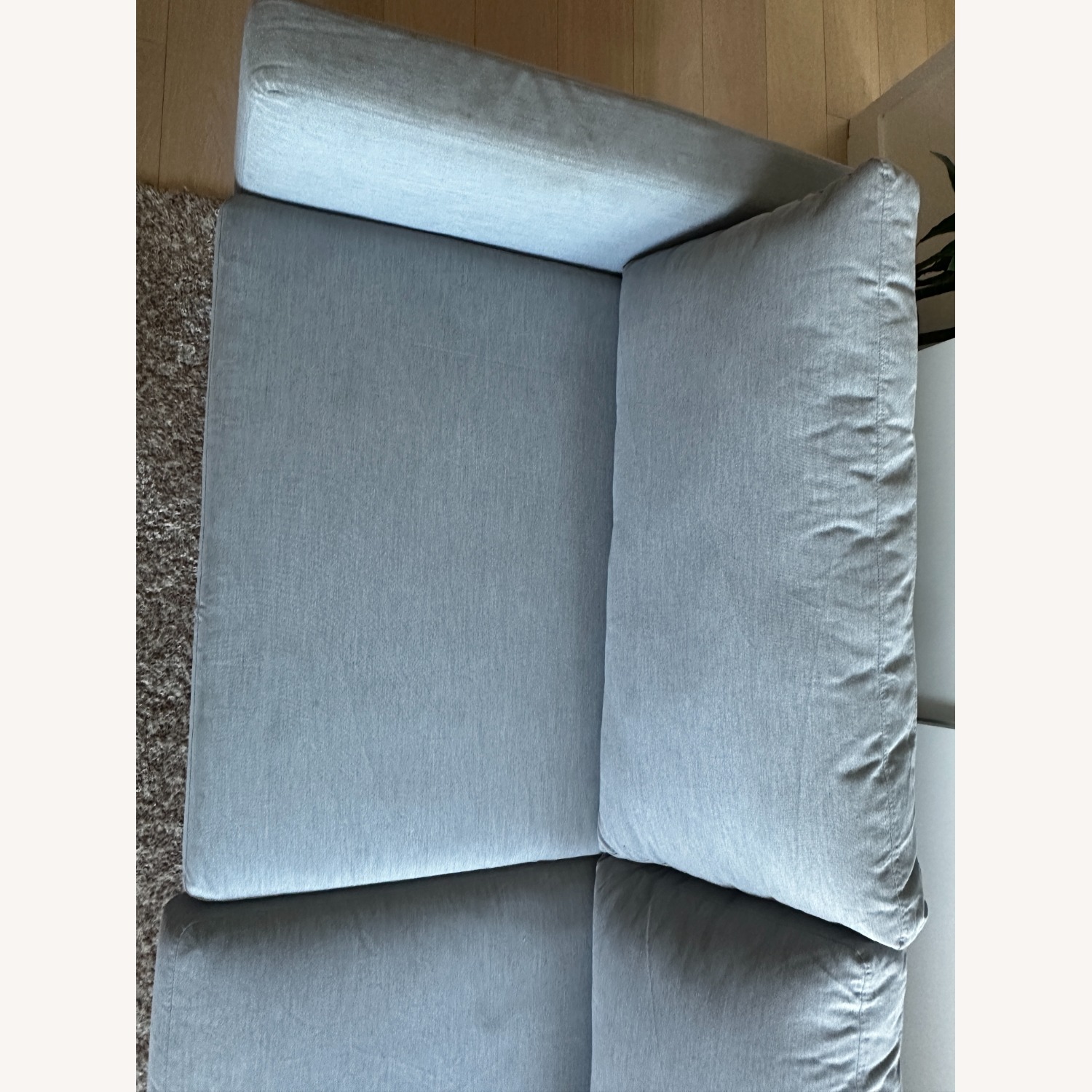 Light Gray Fabric 2 Seater Sofa - image-4