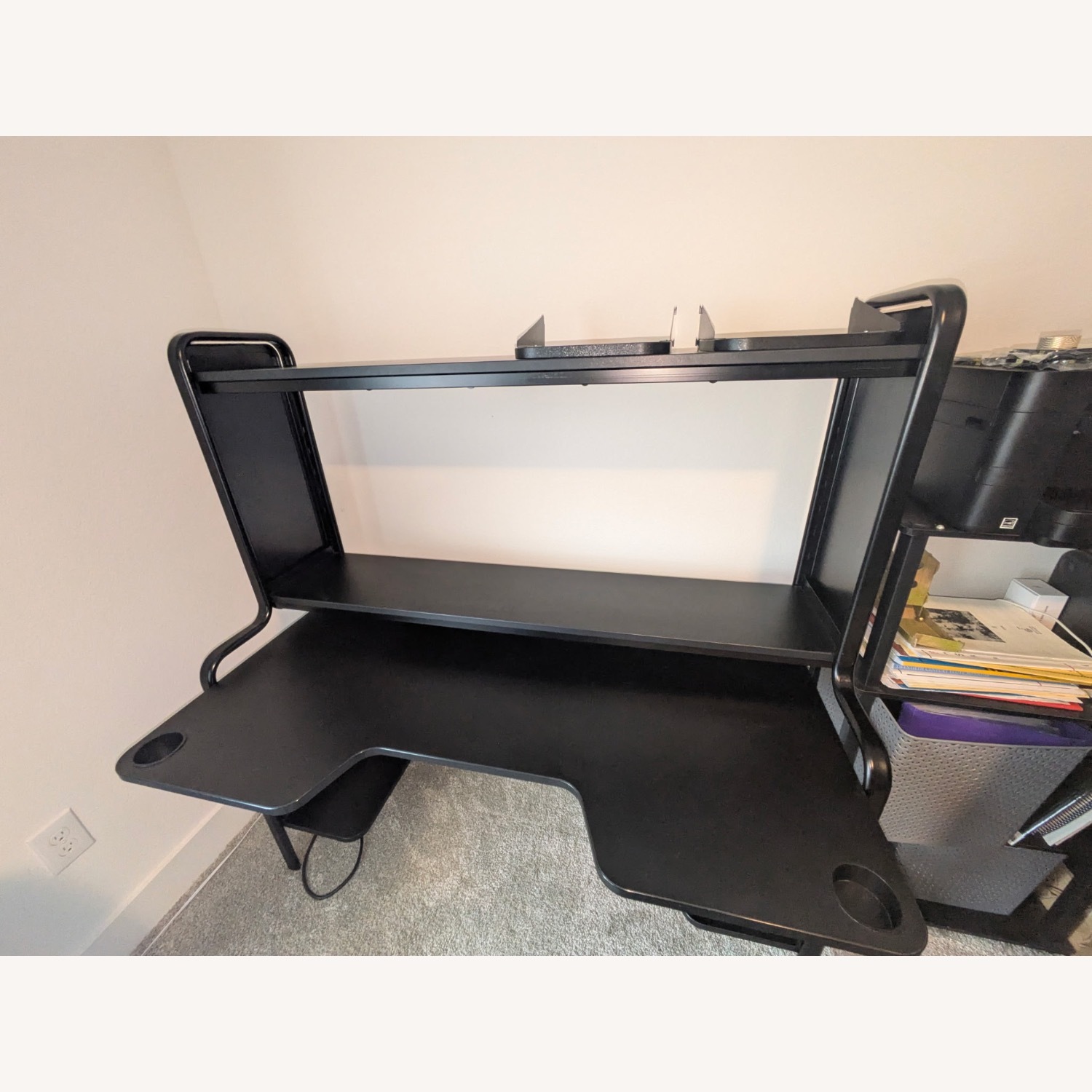 IKEA Black Fredde Gaming Desk - image-2