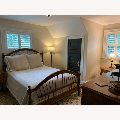 Used Ethan Allen Queen Wheatback Bed  for sale on AptDeco