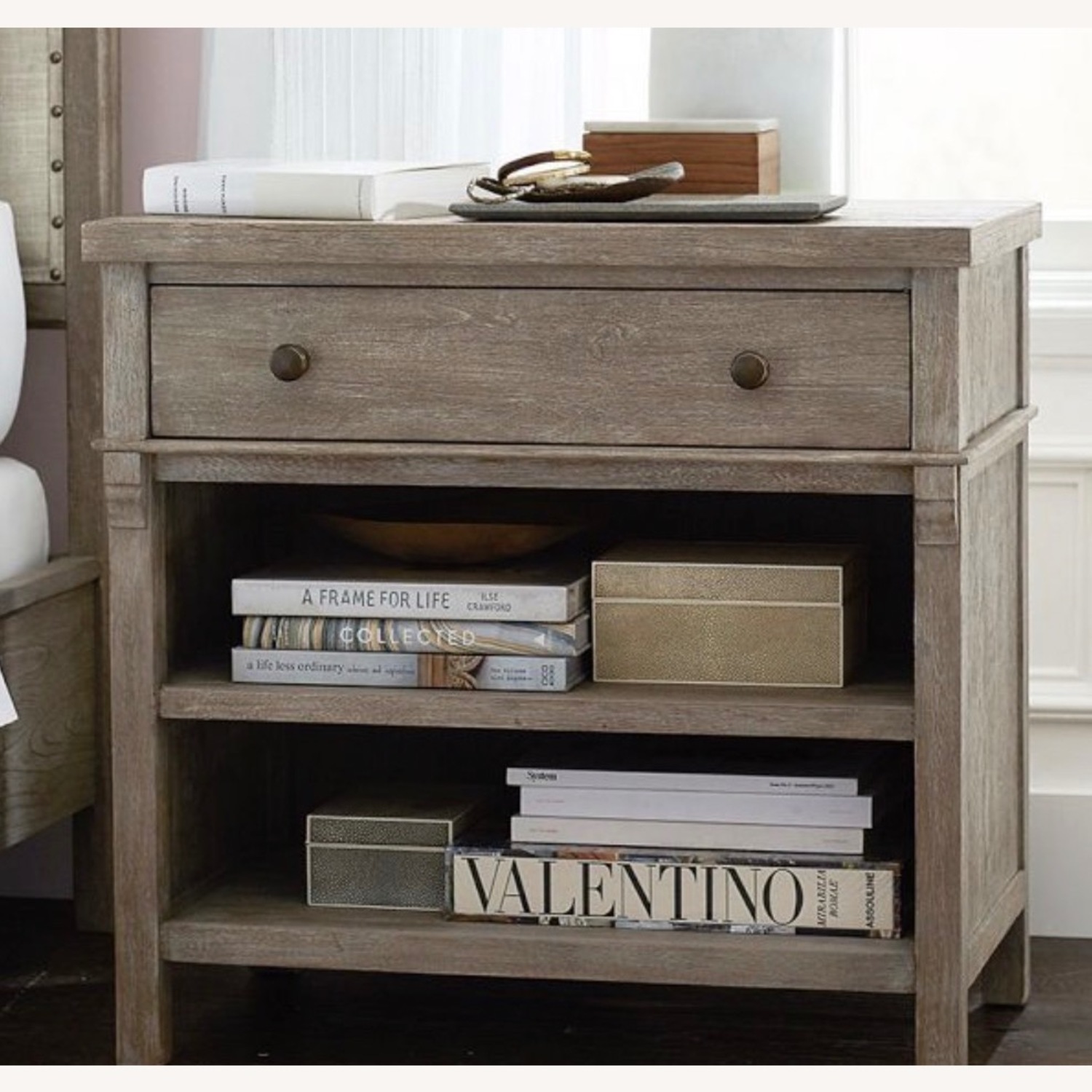 Pottery Barn Gray Wash 29” Nightstand - image-2