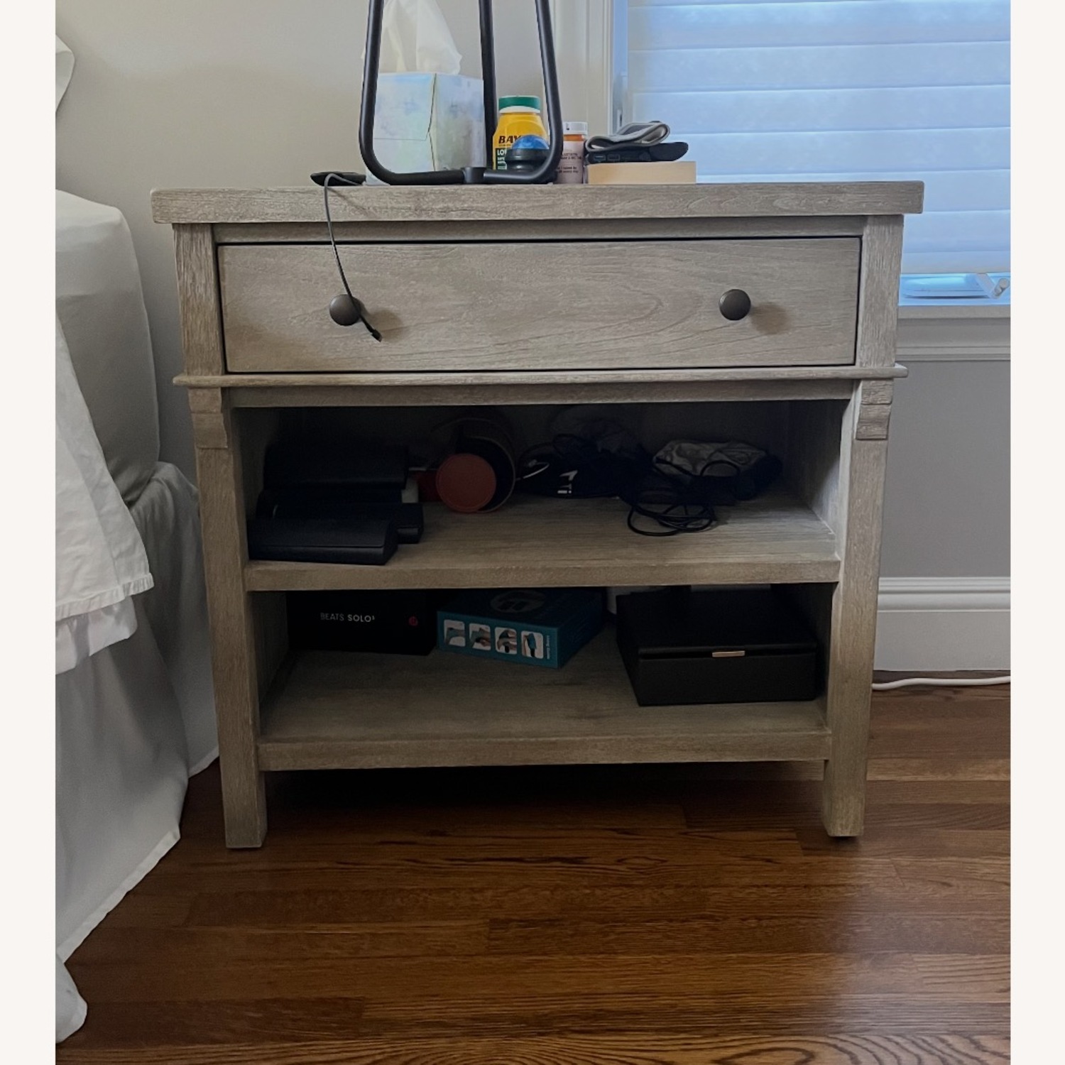 Pottery Barn Gray Wash 29” Nightstand - image-1