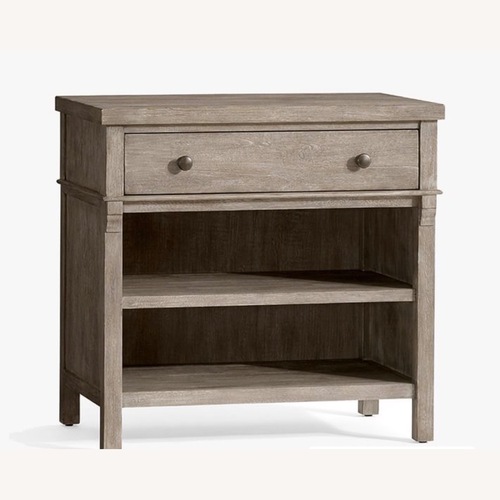 Used Pottery Barn Gray Wash 29” Nightstand for sale on AptDeco