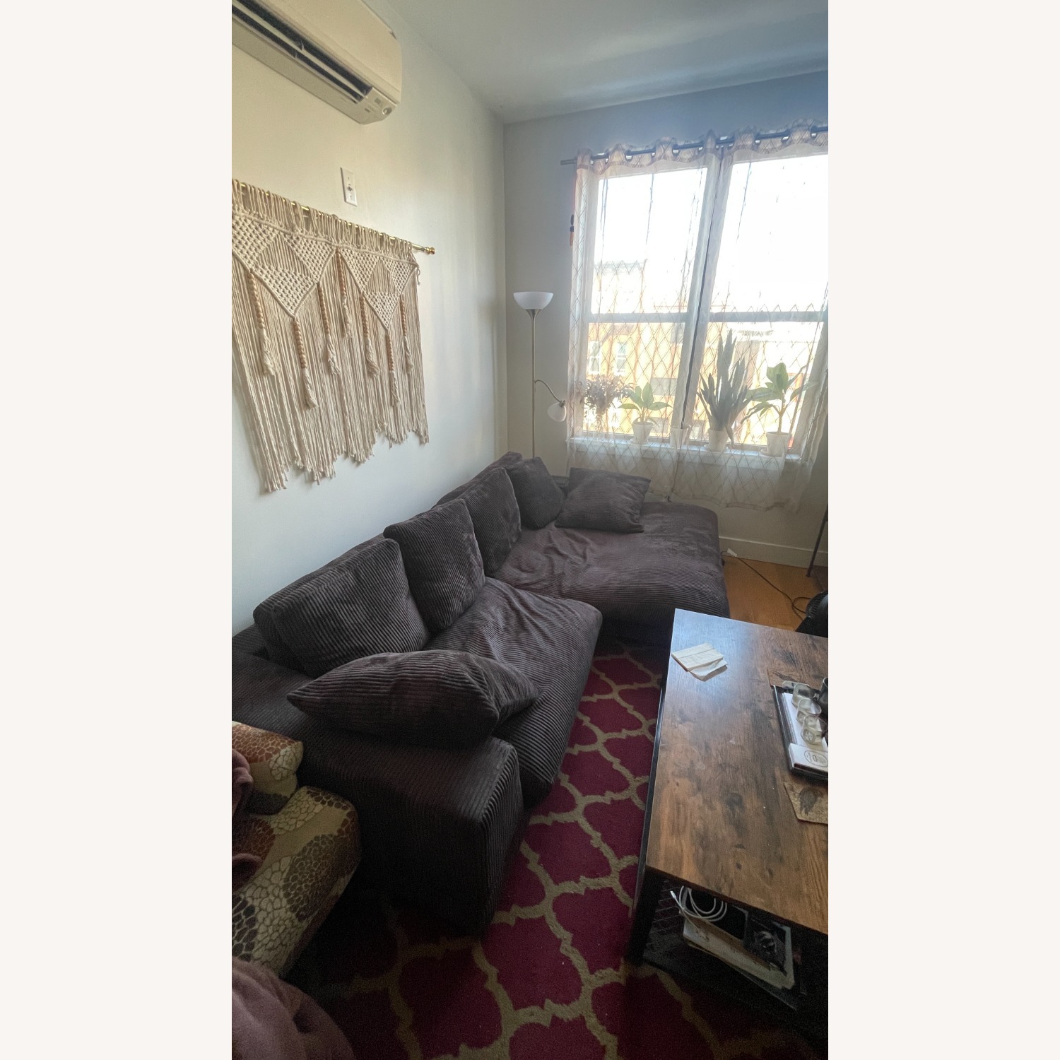 AllModern Lonsdale Dark Brown Fabric 2 Piece Sectional - image-2