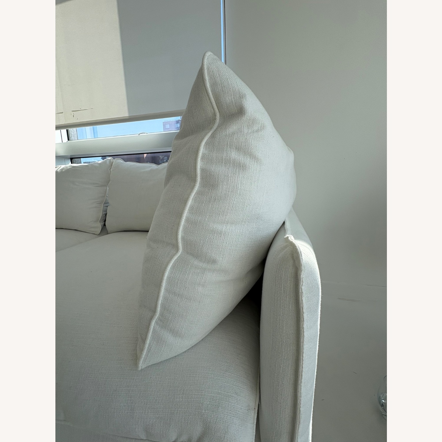 CB2 Lumis White Fabric 4+ Piece Sectional - image-3