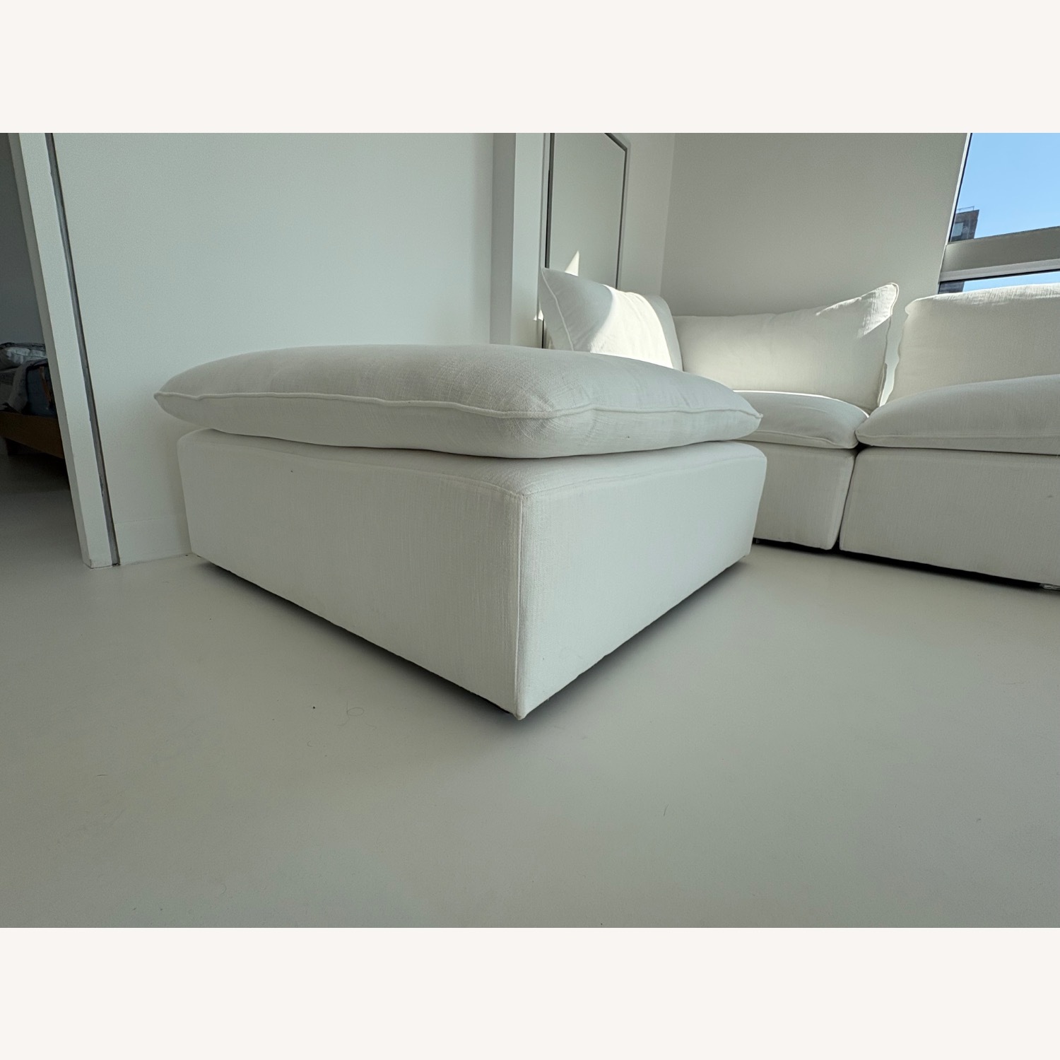 CB2 Lumis White Fabric 4+ Piece Sectional - image-4