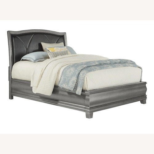 Used Alexi Silver 7 Pc King Panel Bed for sale on AptDeco