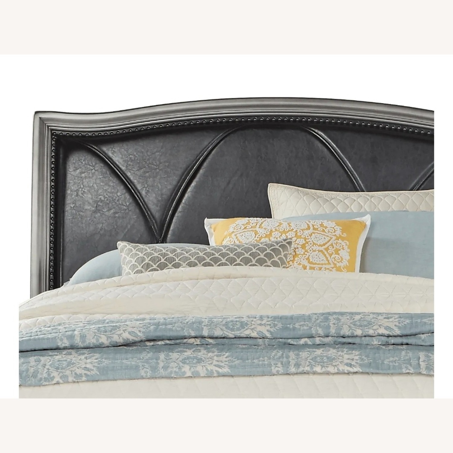 Alexi Silver 7 Pc King Panel Bed - image-2