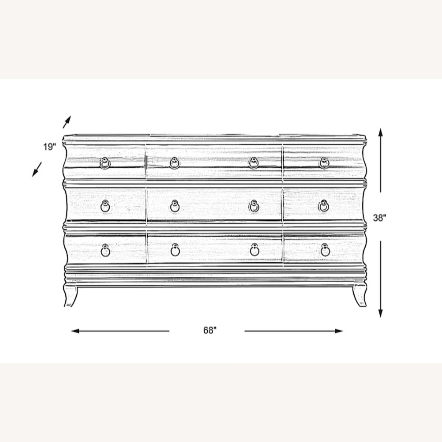 Alexi Light Gray Wood Dresser - image-2