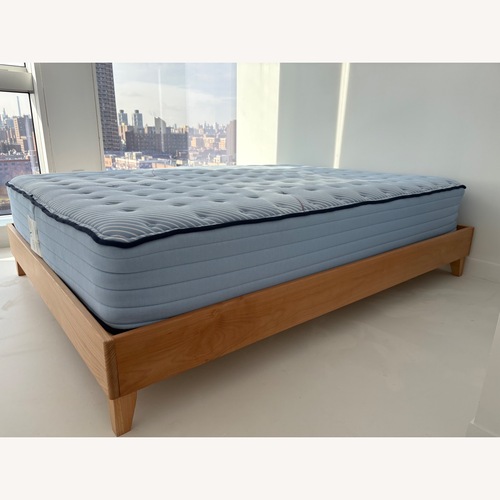 Used Avocado Solid Natural Wood Queen Sized Base for sale on AptDeco