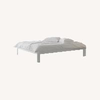 White Metal King Bed