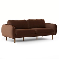 Article Sanders Dark Brown Fabric 2 Seater Sofa