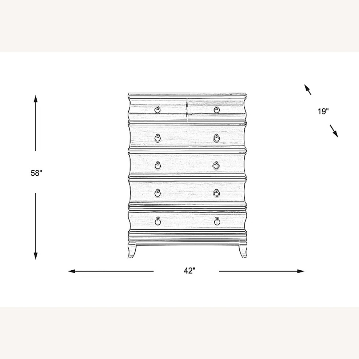 Alexi Silver Tall Chest  - image-1