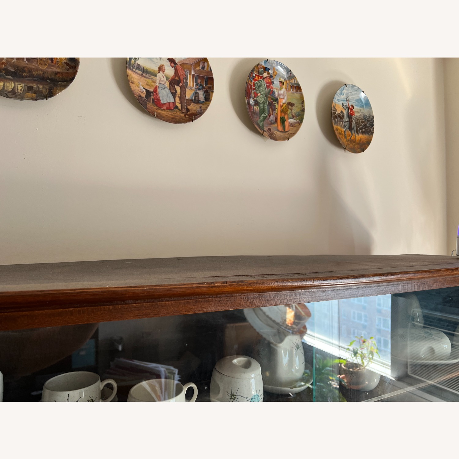 Vintage Hardwood China Cabinet from the 50s - image-4