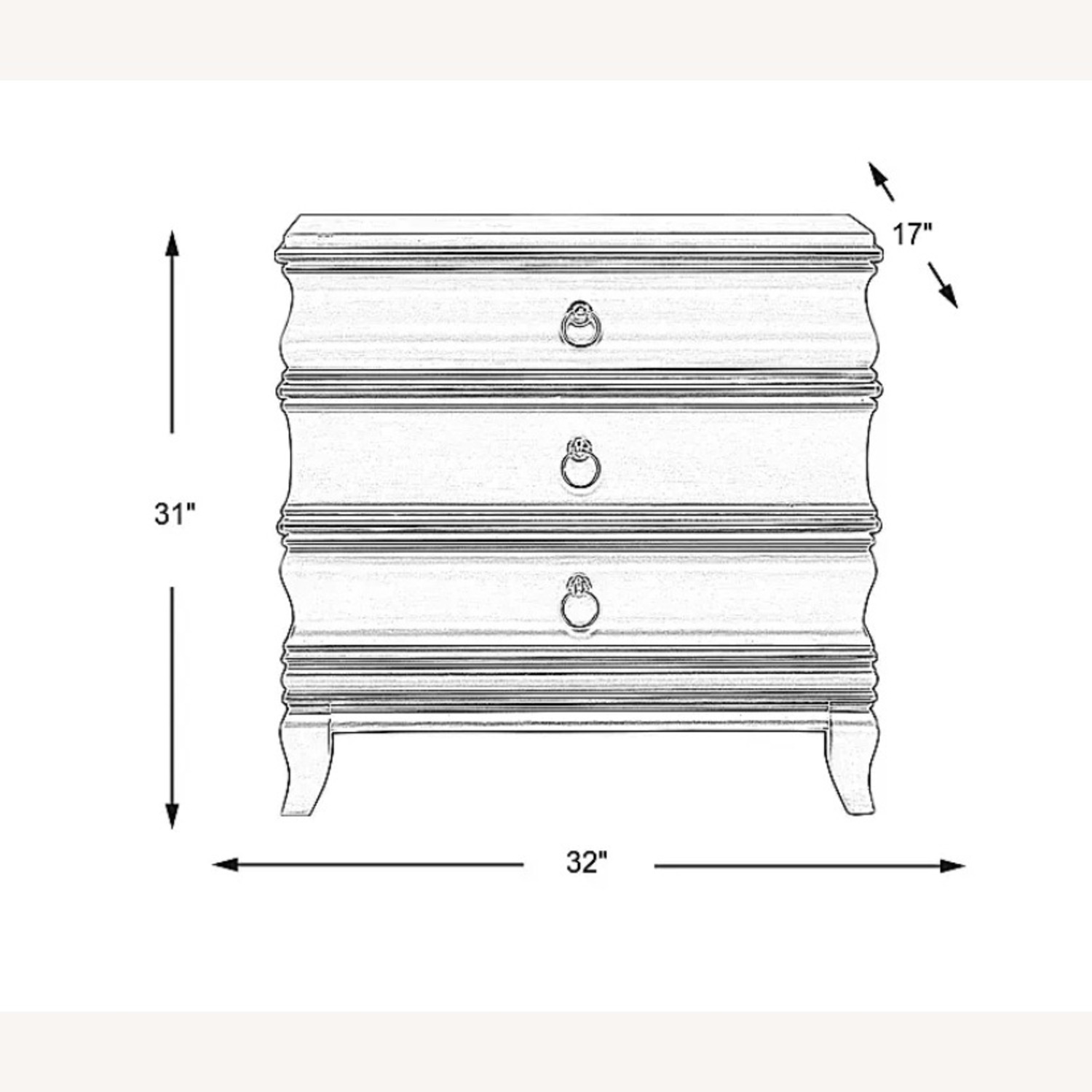 Alexi Silver Gray Nightstand - image-3