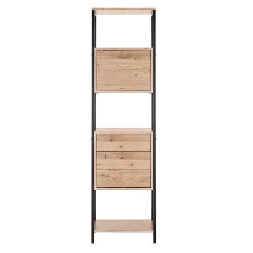 Used Safavieh Gabrielle Oak Etagere Bookcase for sale on AptDeco