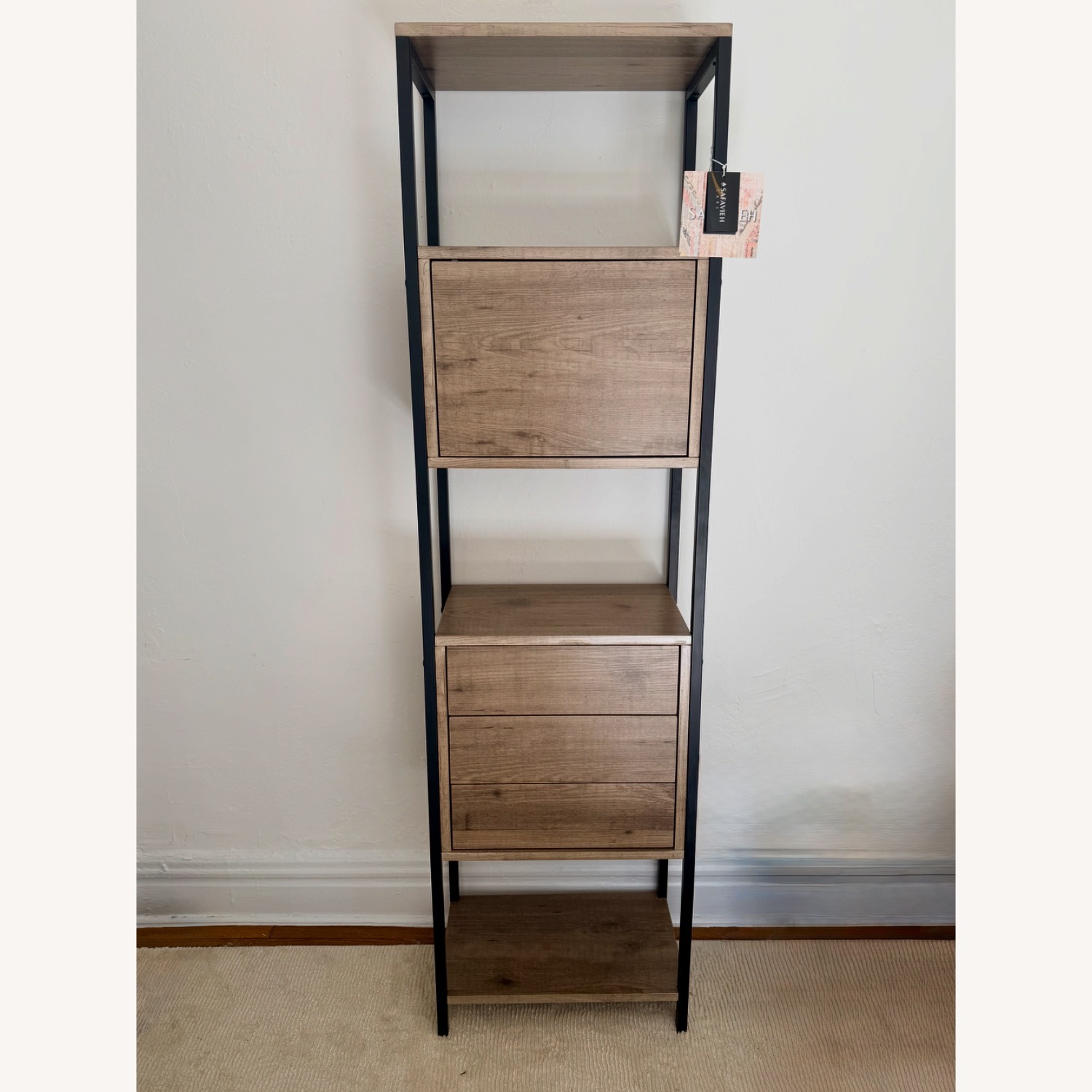 Safavieh Gabrielle Oak Etagere Bookcase - image-2