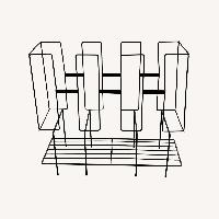 Vintage Cool Black Metal 60s Record Holder/Table