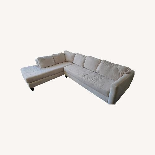 Used Bloomingdales' Off White Fabric 2 Piece Sectional for sale on AptDeco