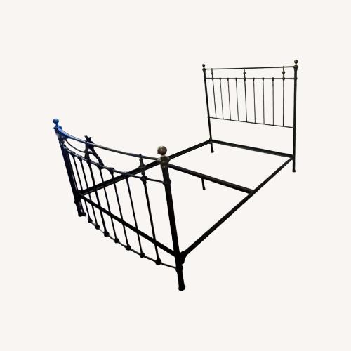 Used Charles P. Rogers Black Iron Queen Bed for sale on AptDeco
