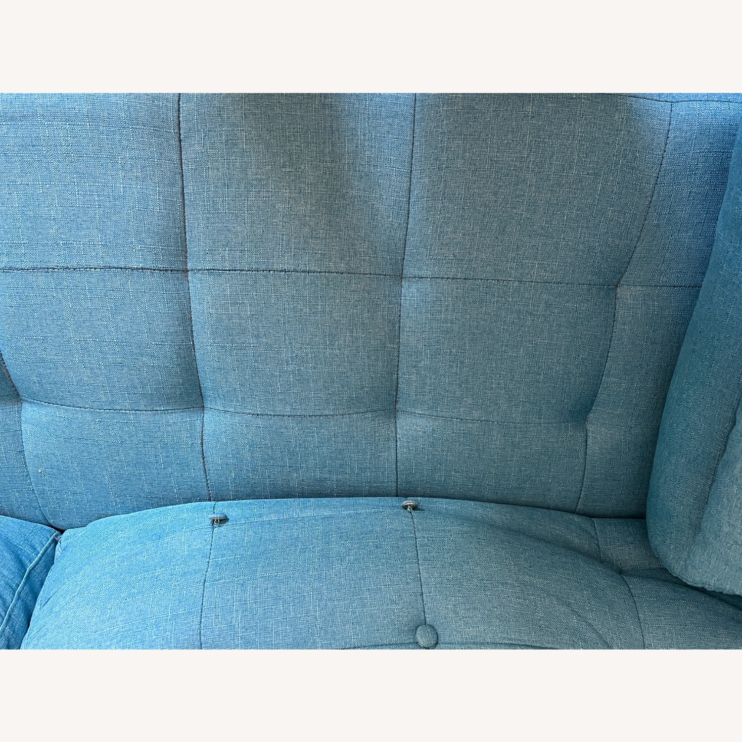 Deco-Look Blue Fabric Sofa w Futon Option - image-5