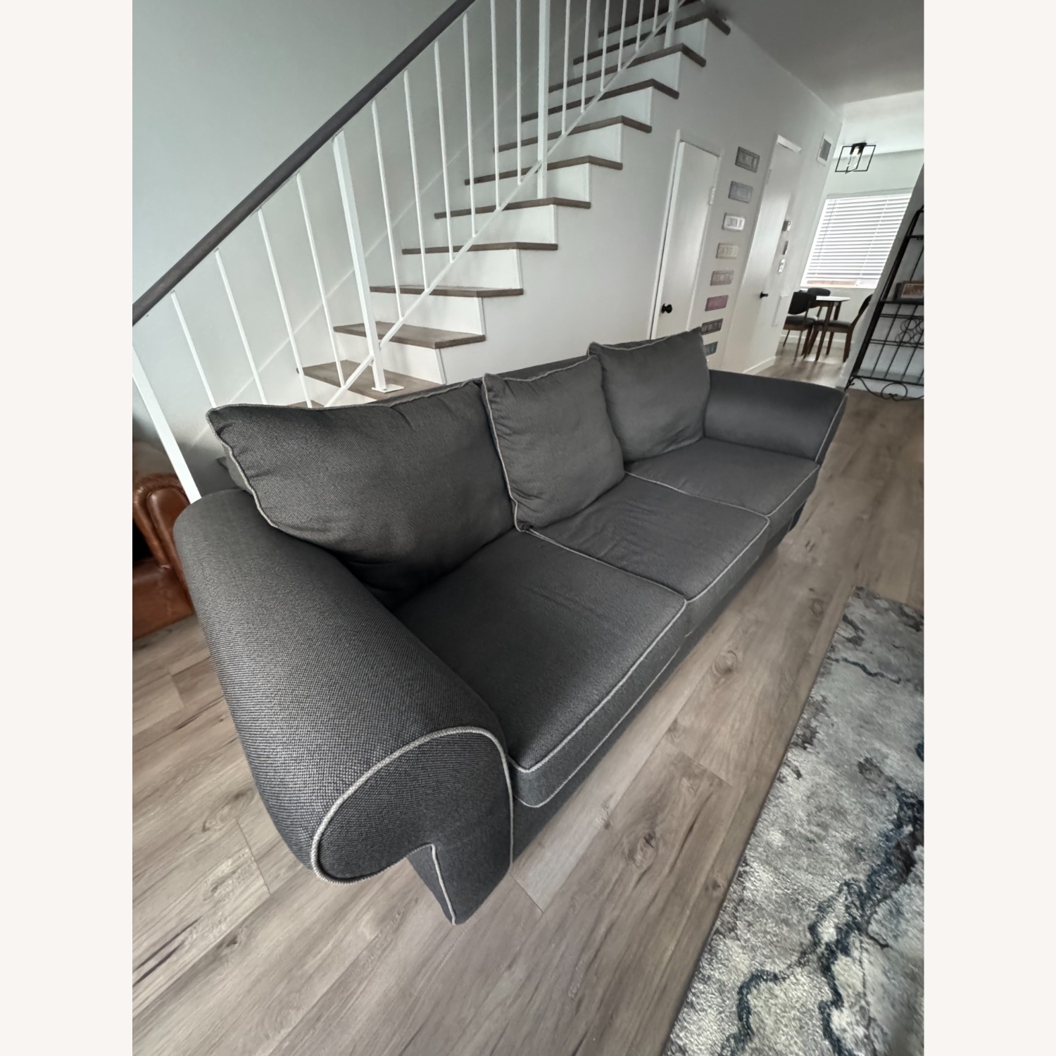 Bob's Discount Furniture Playroom Light Gray Sleeper Sofa - image-1