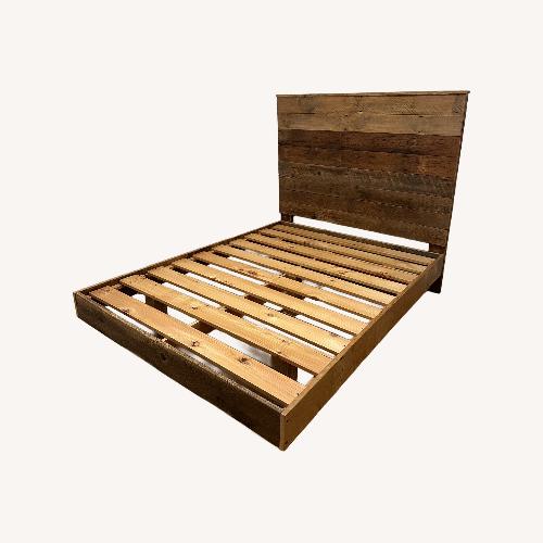 Used Reclaimed Barn Wood Queen Bed for sale on AptDeco