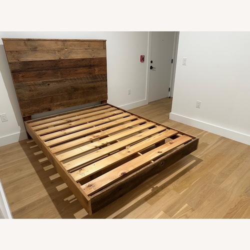 Used Reclaimed Barn Wood Queen Bed for sale on AptDeco