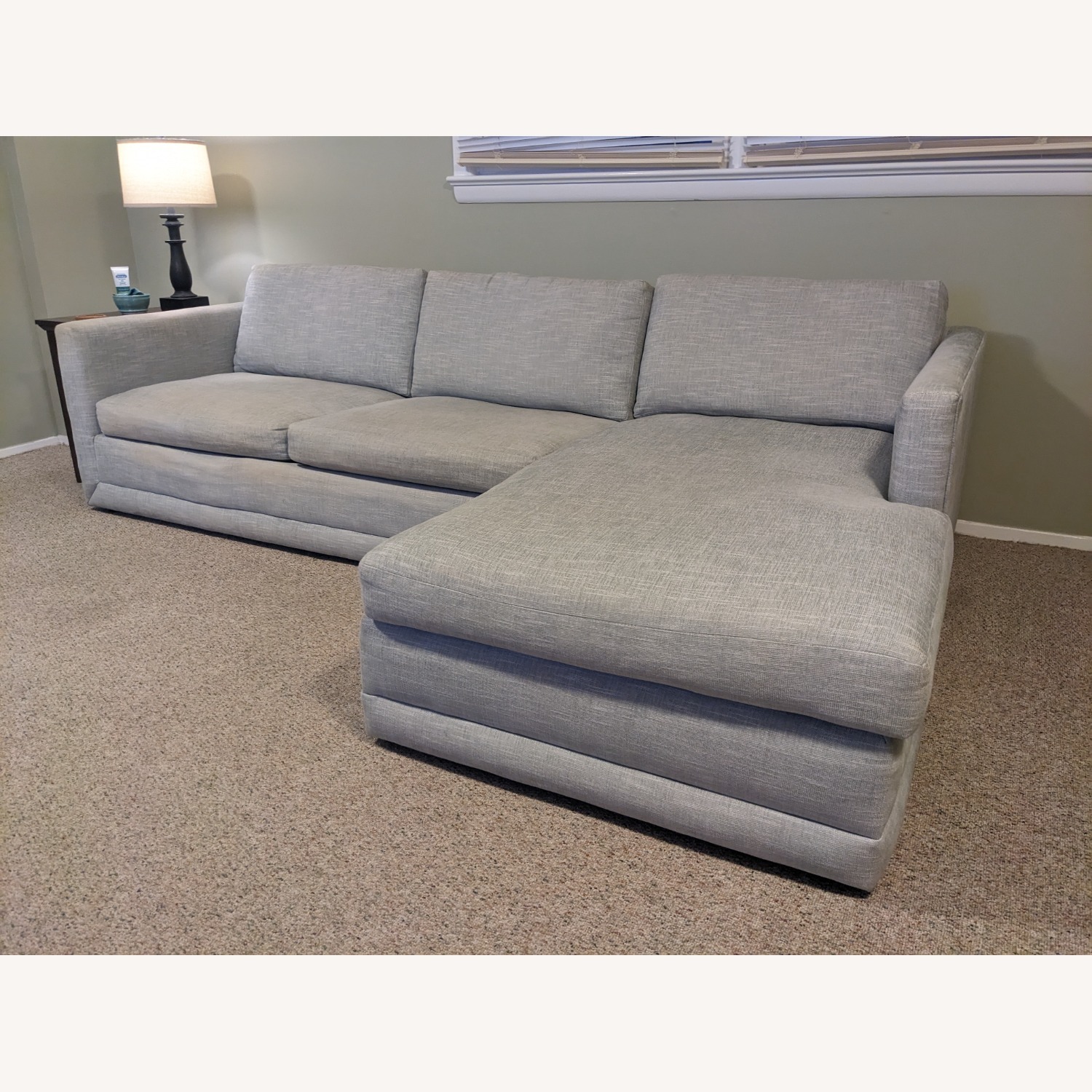 Maiden Home Warren Gray Fabric 2 Piece Chaise Sectional - image-2