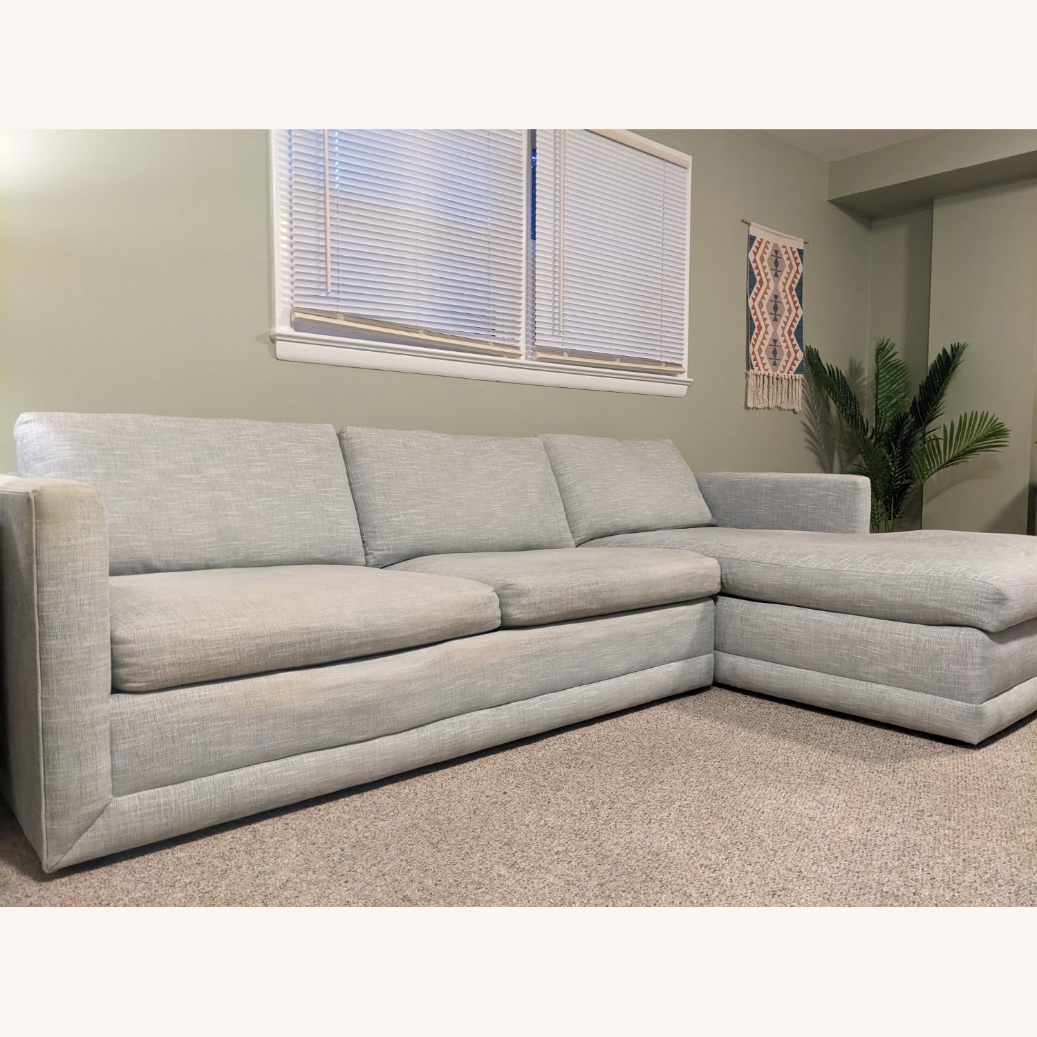 Maiden Home Warren Gray Fabric 2 Piece Chaise Sectional - image-5