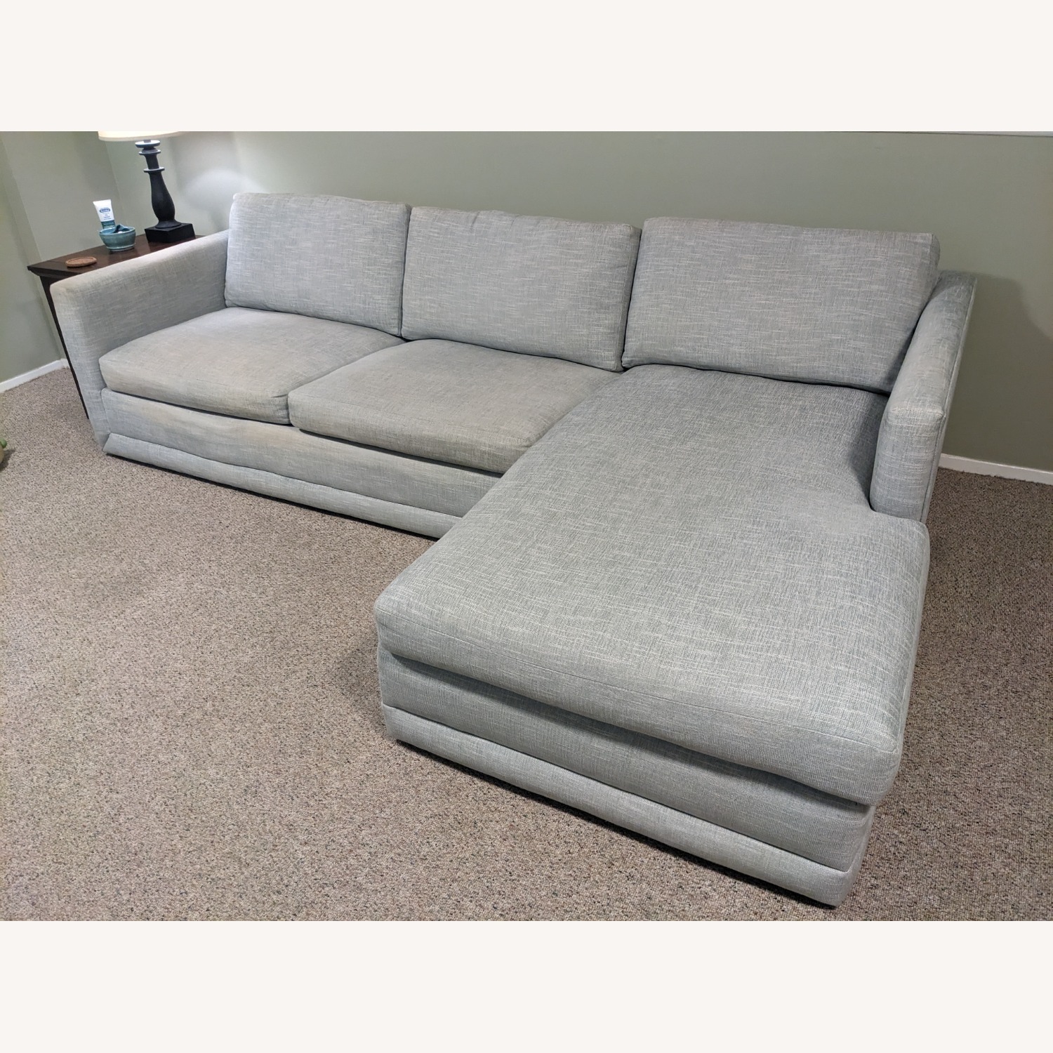 Maiden Home Warren Gray Fabric 2 Piece Chaise Sectional - image-7