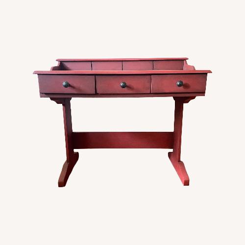 Used Roasted Red Wood Desk for sale on AptDeco