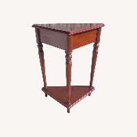 Dark Brown Wood Side Table