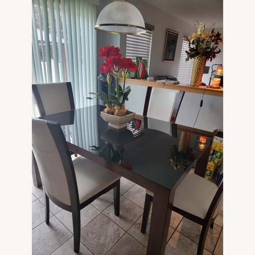 Used Ashley Furniture Dark Brown Glass Dining Sets for sale on AptDeco