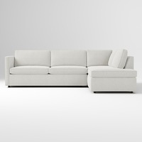 West Elm Harris Gray Sectional Sofa