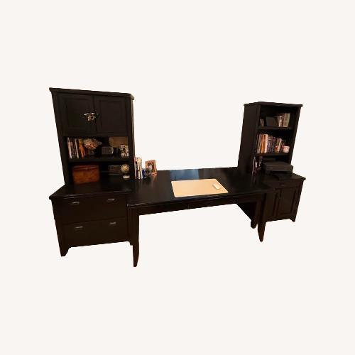 Used Black Wood Desk for sale on AptDeco