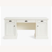 Pottery Barn Aubrey White Wood Desk