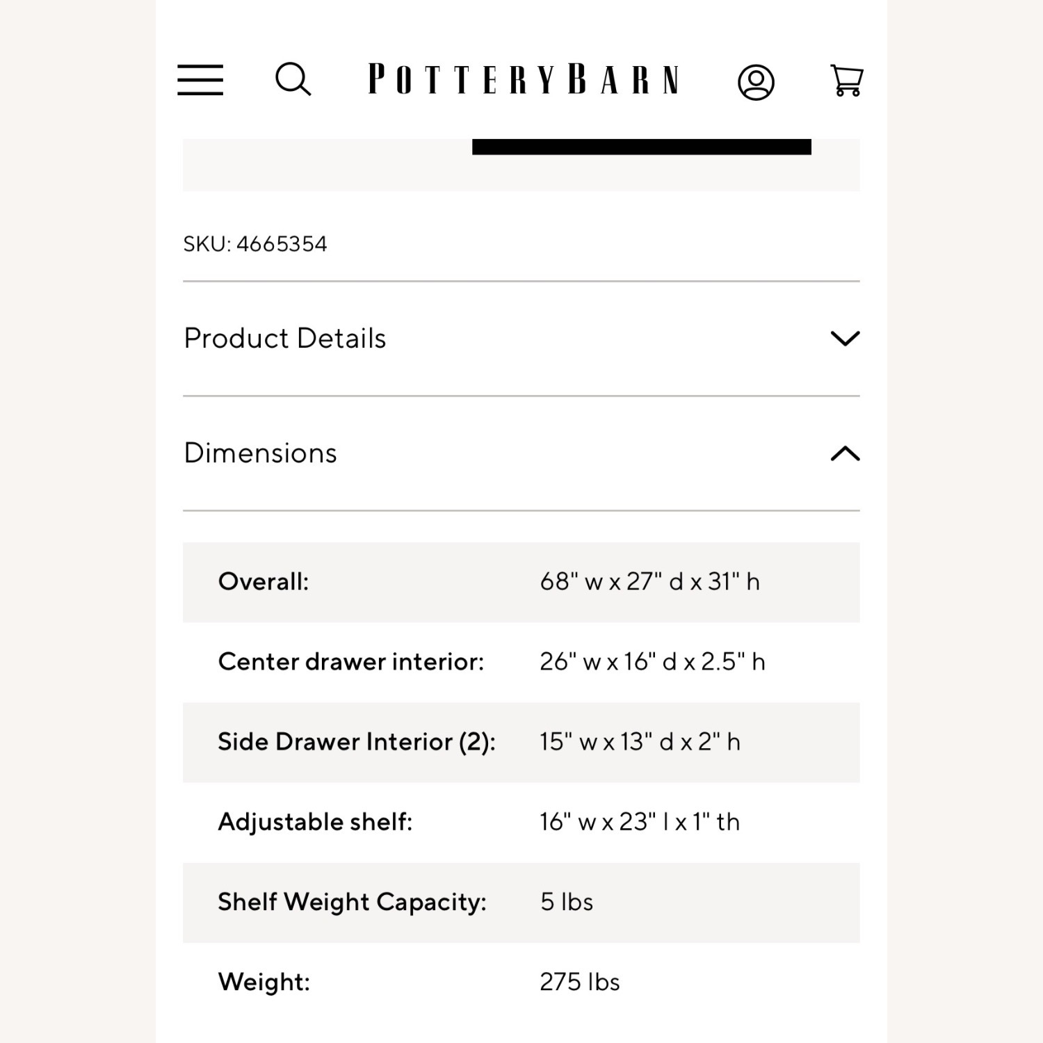 Pottery Barn Aubrey White Wood Desk - image-4