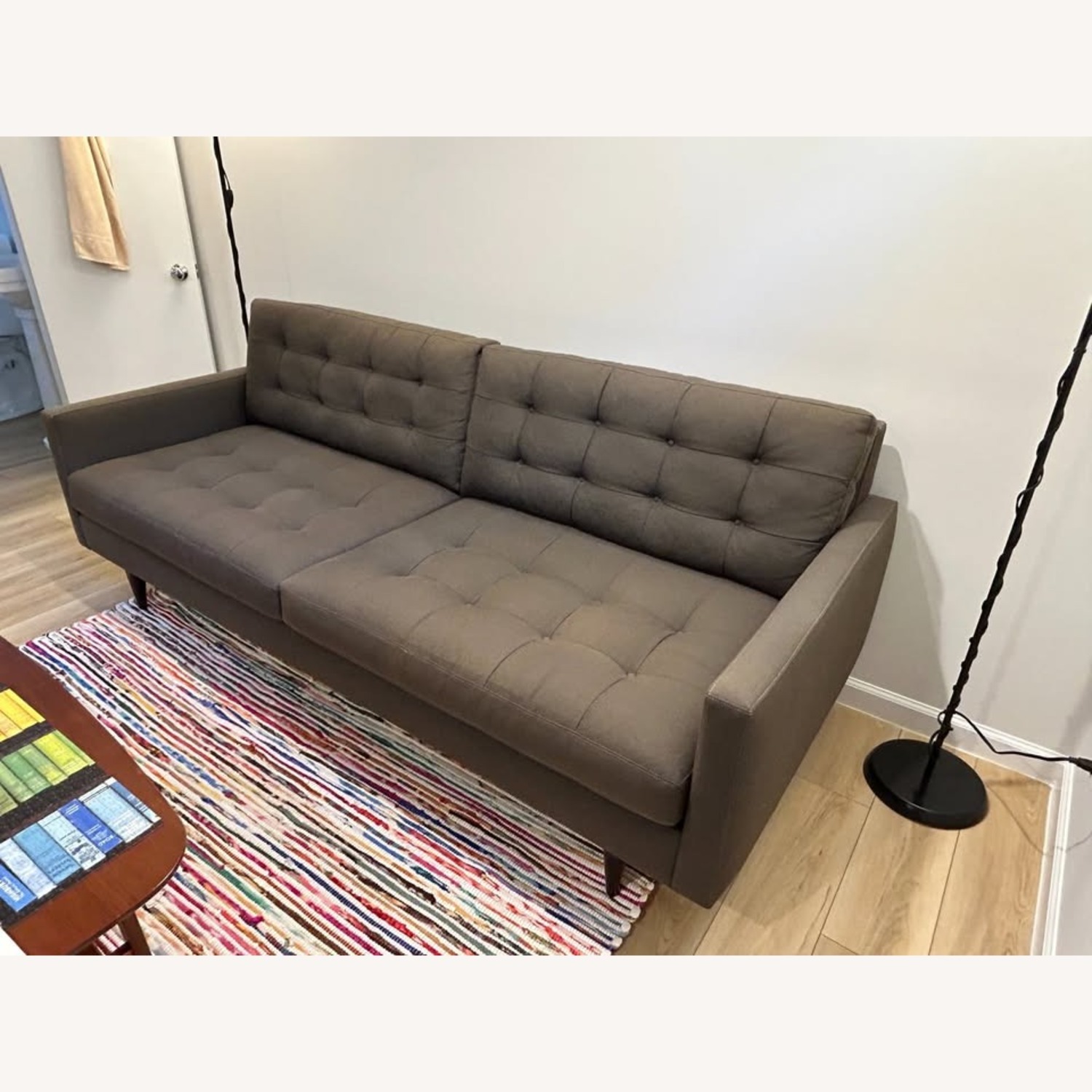 Crate & Barrel Petrie Dark Gray Fabric 3+ Seater Sofa - image-3