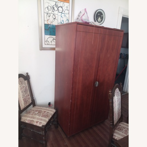Used Full Cycle Woodworks Dark Brown Armoire for sale on AptDeco