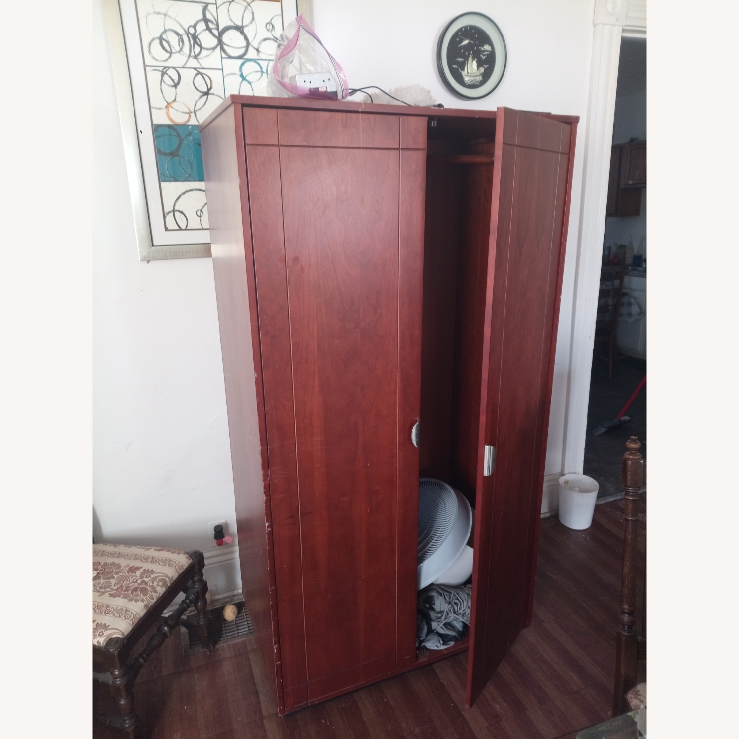 Full Cycle Woodworks Dark Brown Armoire - image-2