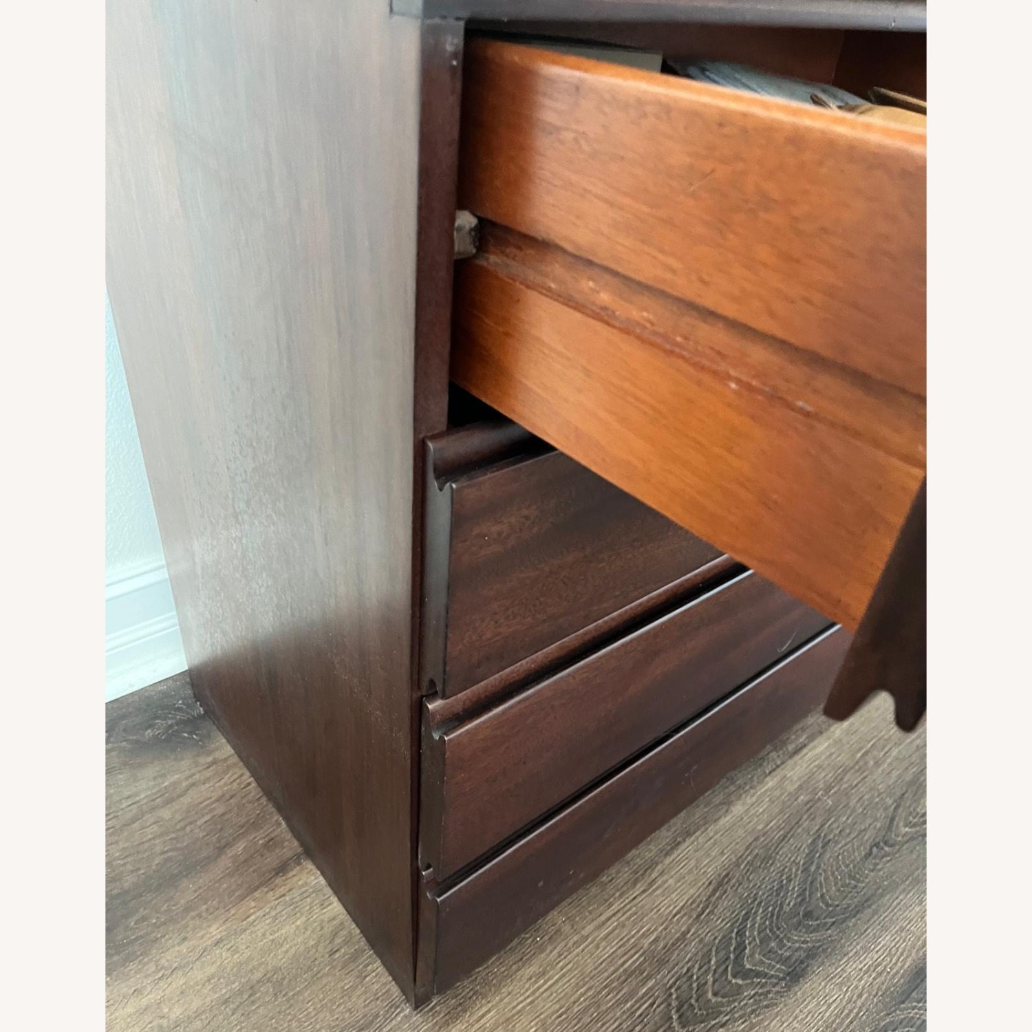 Dark Brown Wood Dresser - image-3