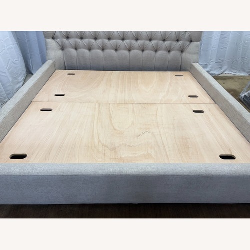 Used Arhaus Tufted Wingback Upholstered Bed — King for sale on AptDeco